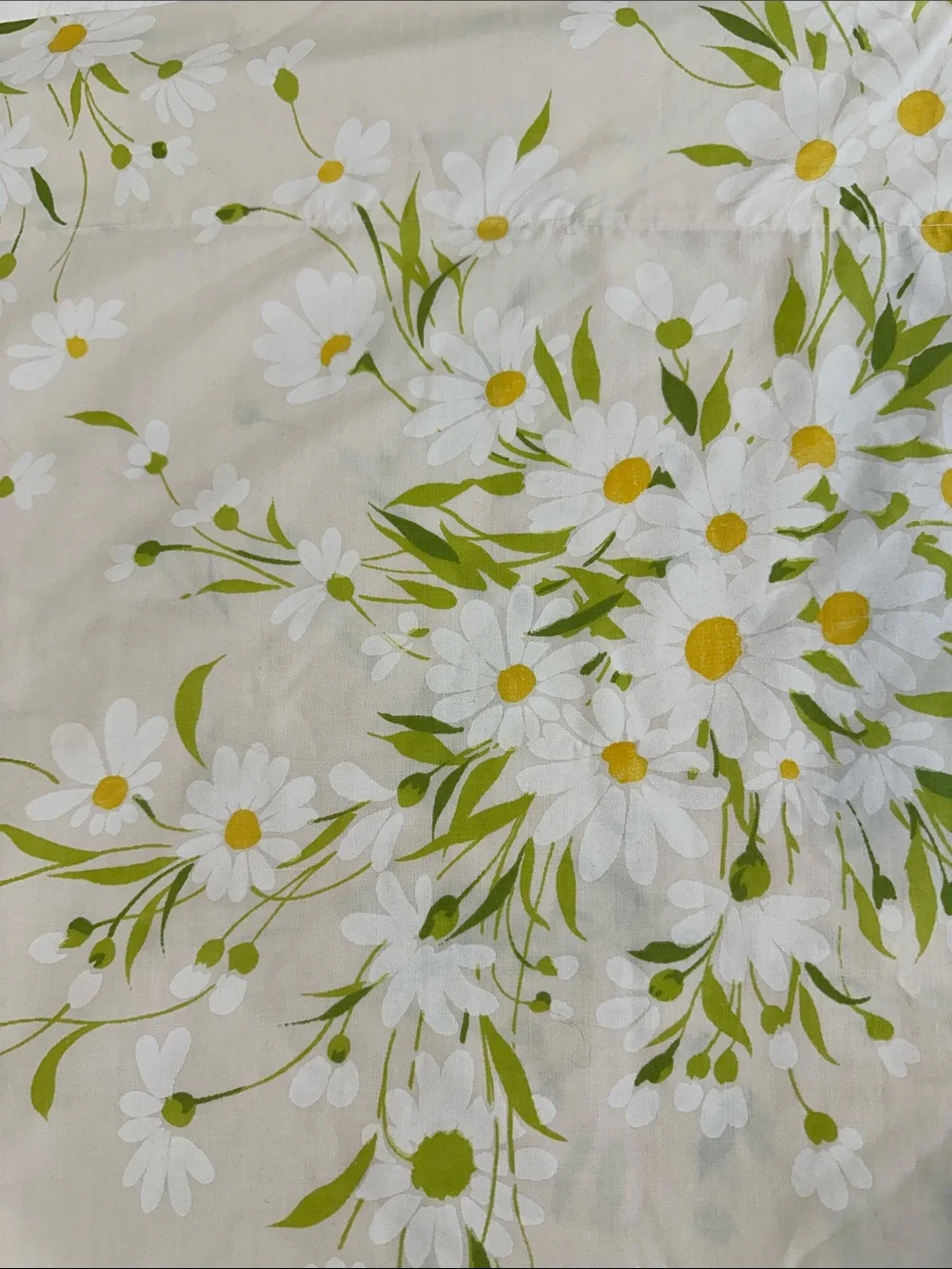 Vintage Daisy Floral Flat Sheet 54x76 Full Sized Cottagecore Grannycore Bedding